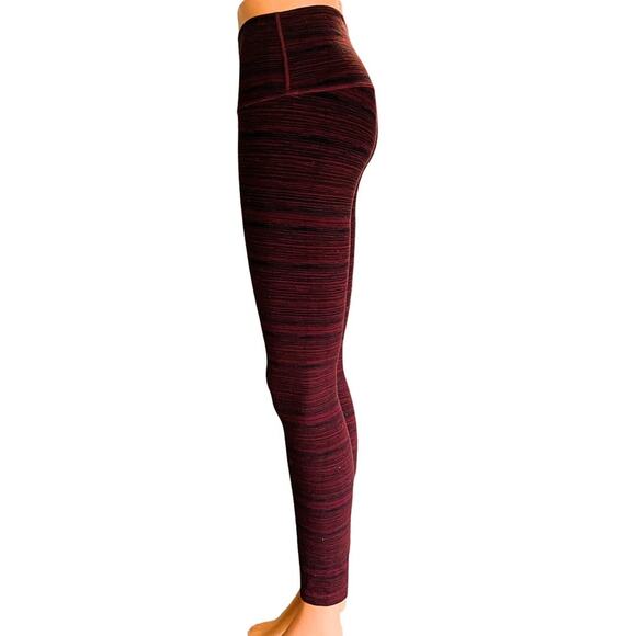 LULULEMON Athletica High Times Cyber Red Grape Bordeaux Drama Legging Pant ~ 6 - Picture 5 of 8